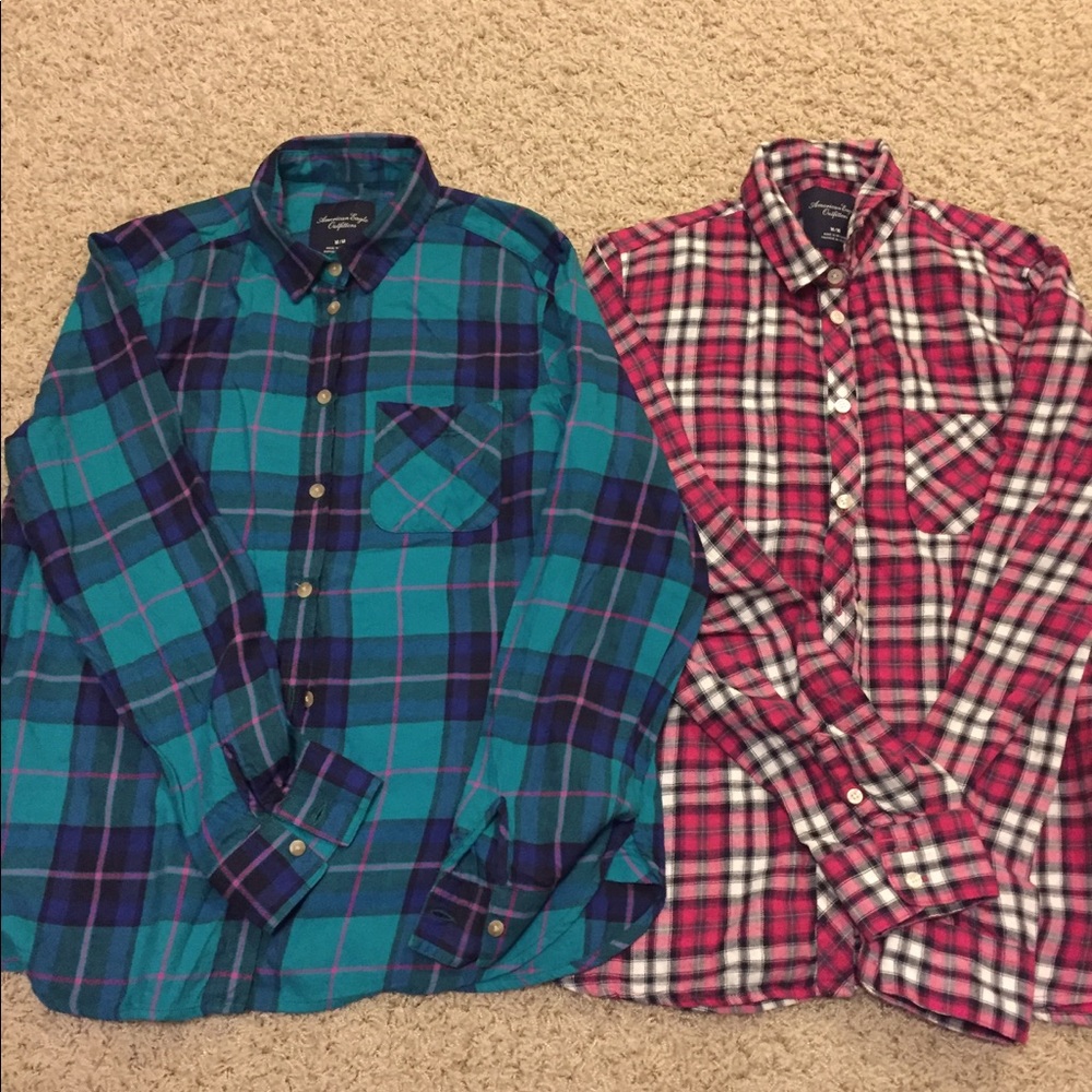 2 American Eagle. Shirts.  Size Medium